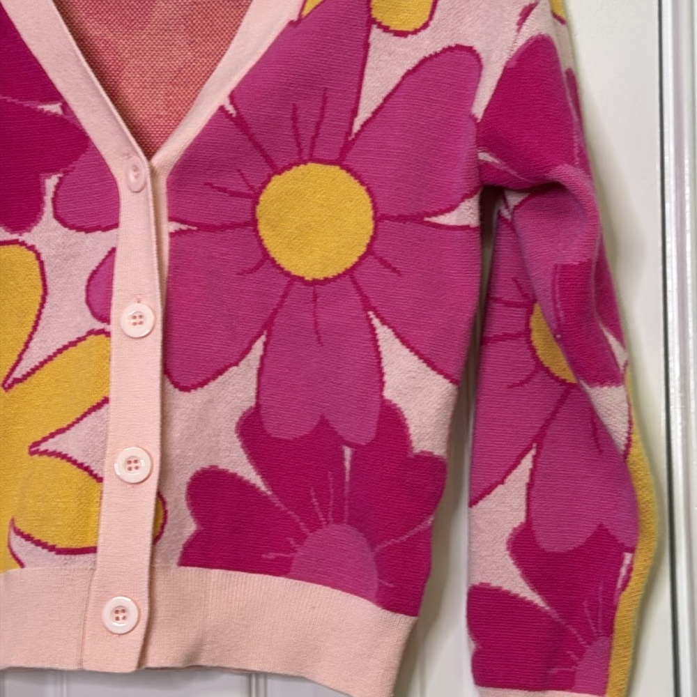 Willow & Wind XS Pink and Yellow Floral Sweater - Picture 3 of 7